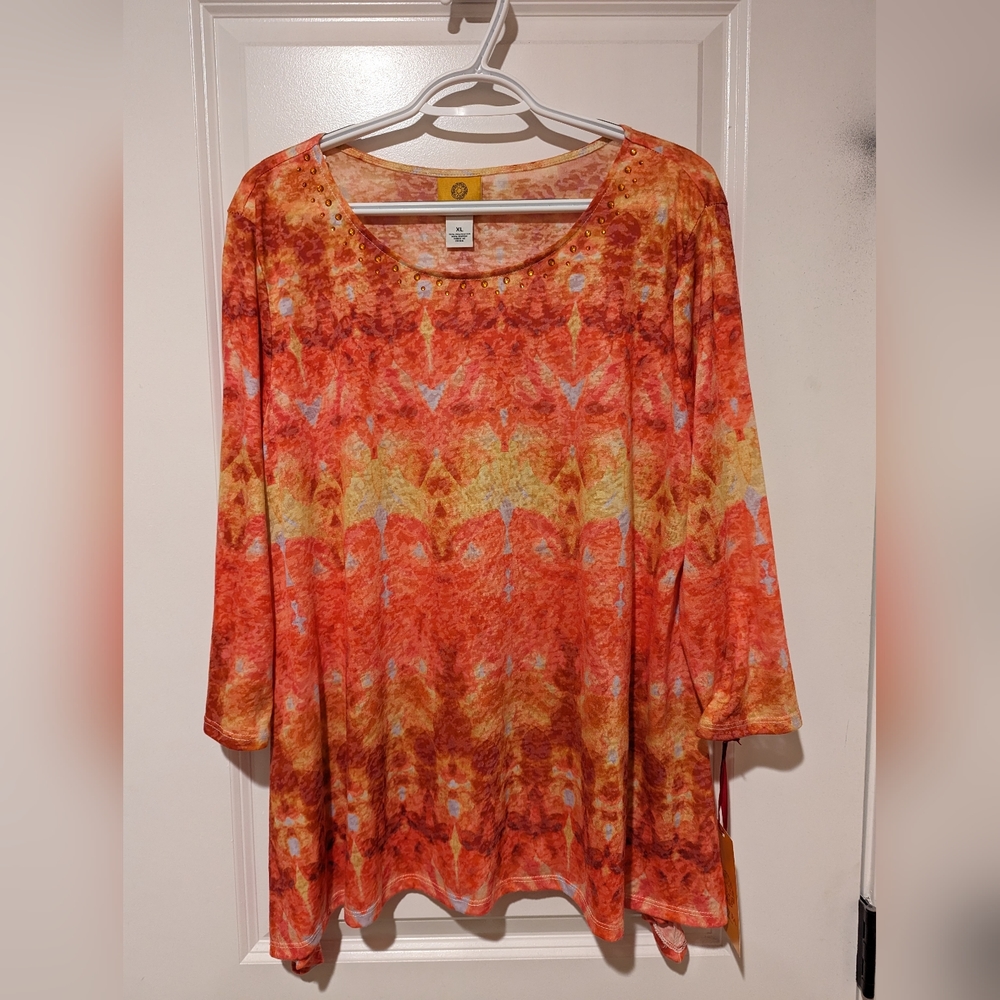 Ruby Rd. Vibrant Ladies Blouse Size XL
